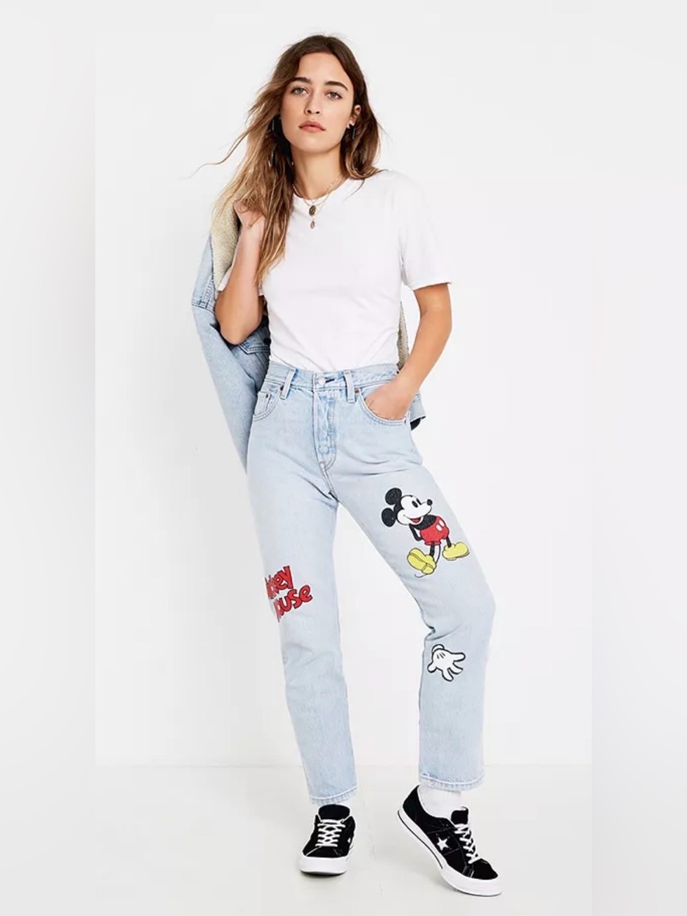 Levi's x Disney Mickey Mouse 501 Crop High-Rise Jeans Size 28